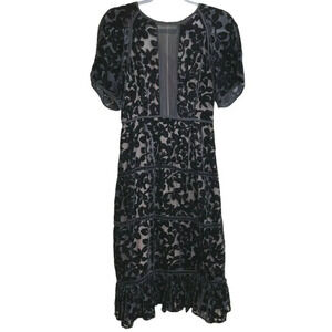 Foxiedox Ingrid Devore Velvet Sheath Dress Womens